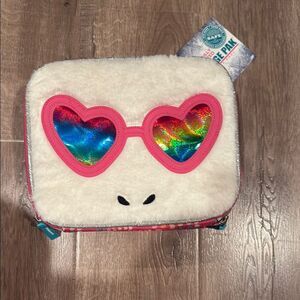 Kids' Fuzzy Heart Sunglasses Bag